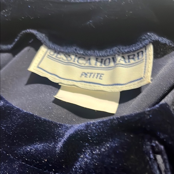 VTG Jessica Howard Elegant Black Velvet Dress/ Jacket  Button Details Sz 10P - Picture 9 of 16